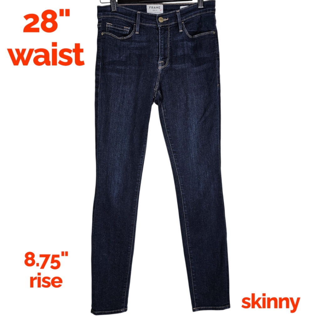 Frame - Le Skinny De Jeanne - Midrise - Dark Wash Women's Jeans 28" Waist
